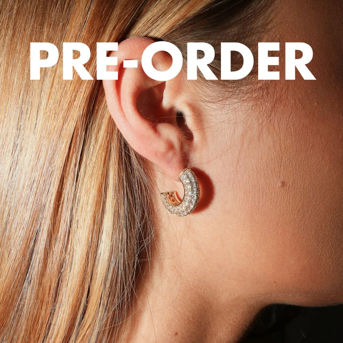 Wide Stone Hoops - Pre-Order